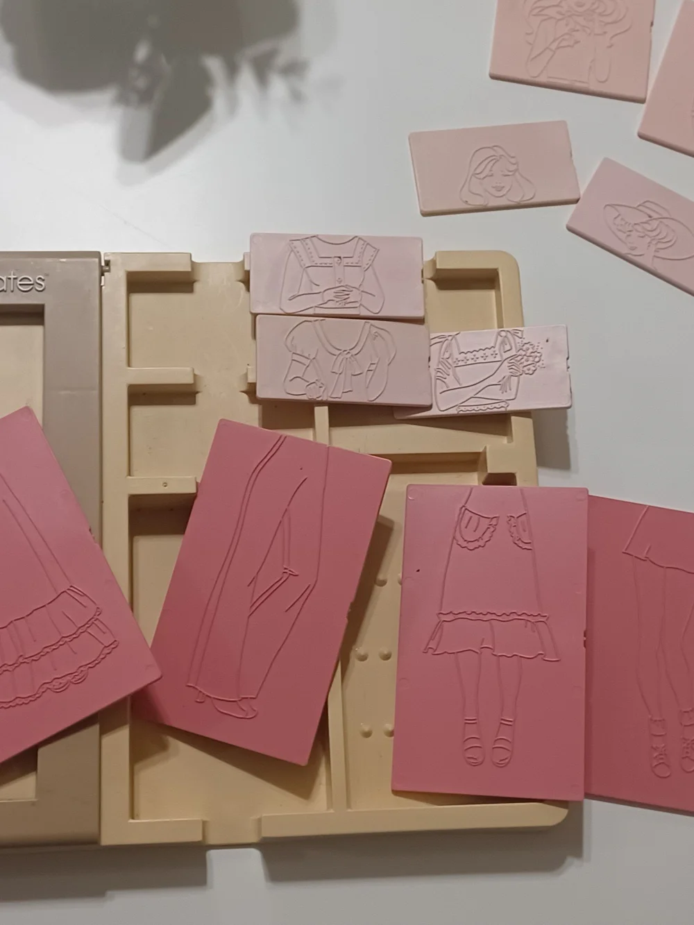 Vintage Fashion Plates Playset Pink Panel Set 1978